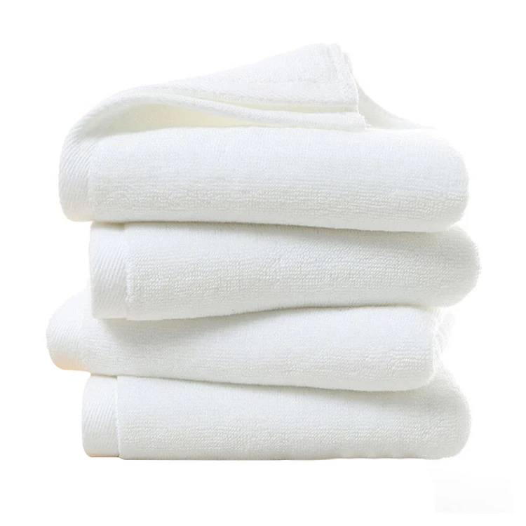 Wholesale Guangzhou 100% cotton white beach bath towel set hotel