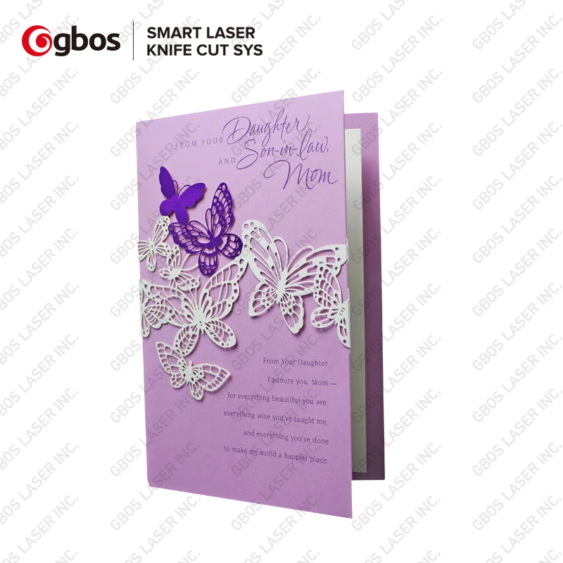 Gbos Automatic Greeting Card Engraving Cutter Wedding Card Laser Cutting Making Machine