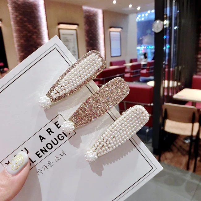 mix 2019 fashion pearl rhinestone bobby pin women japanese hairpins crystal hair clips and pins barrette bridal jewelry gift