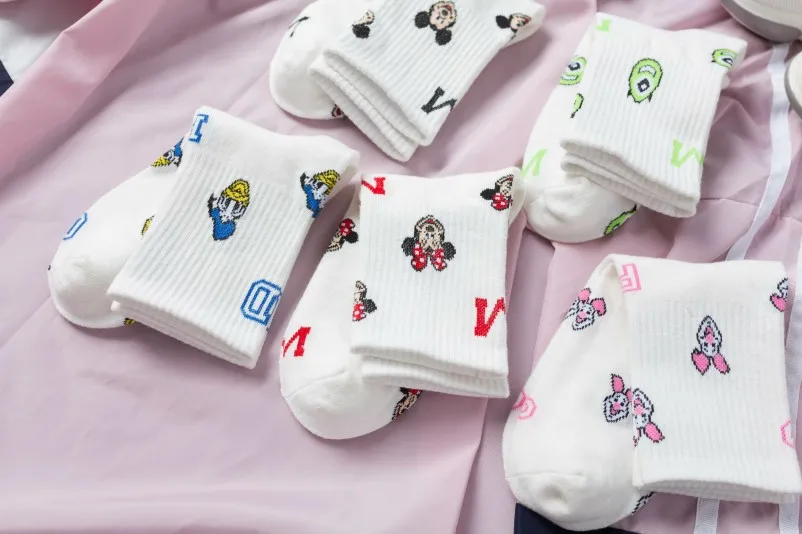 
up-grade spring wholesale fashion cartoon cute Good Quality cotton girl tube socks 