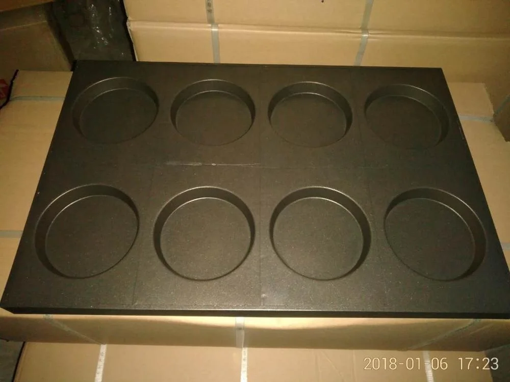 Пекарское оборудование антипригарная алюминиевая сковорода для булочек с гамбургерами 5 дюймов