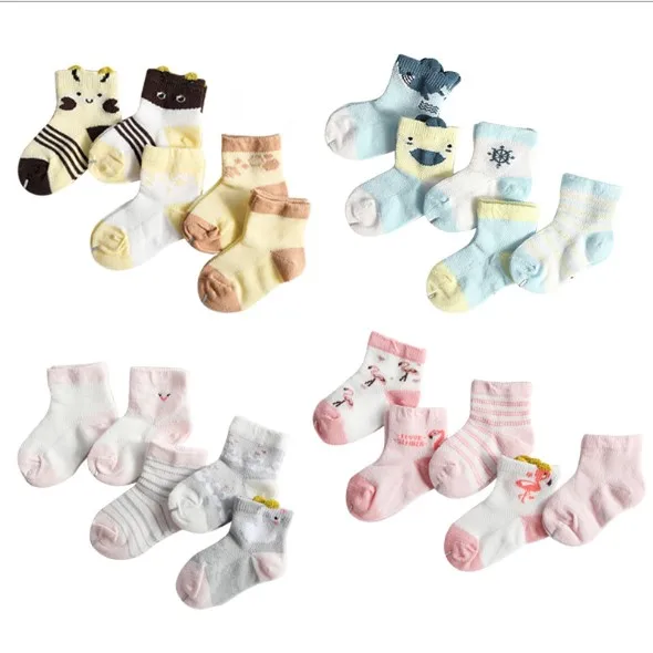 summer cute kids socks cartoon breathable socks for boy