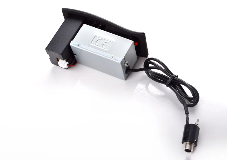 Дешевые 4-полосный эквалайзер-эквалайзер Piezo Pickup Акустическая гитара предусилитель 7545R