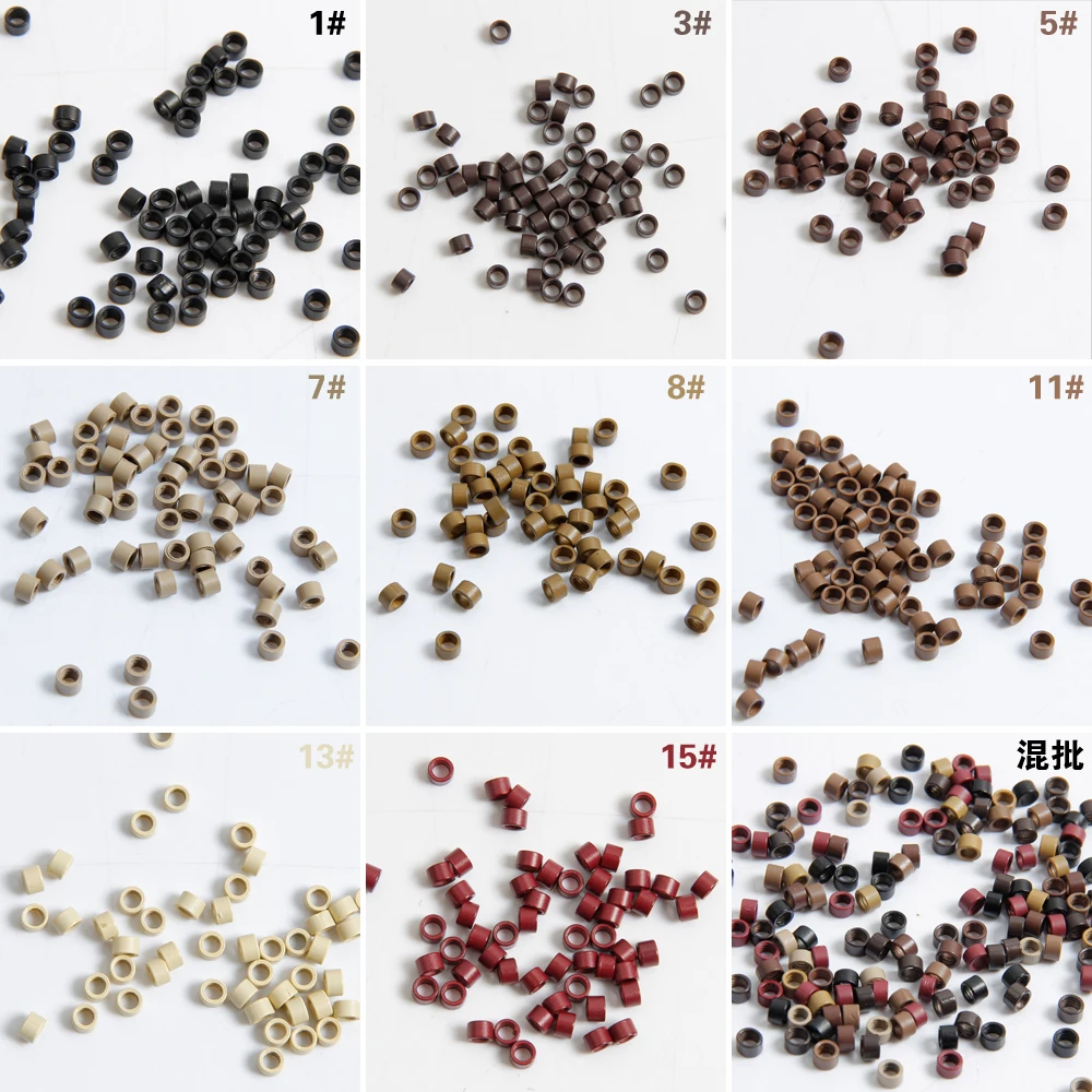 High Quality Aluminum Micro Ring Hair Beads with Silicone or Screw for Hair Extension Tools