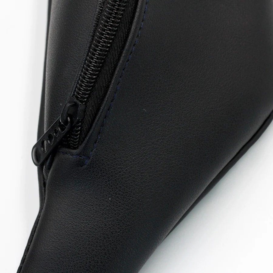 
Cheap PU Leather Waist Bag Fanny Pack Black Sport Waist Bag Custom Logo 