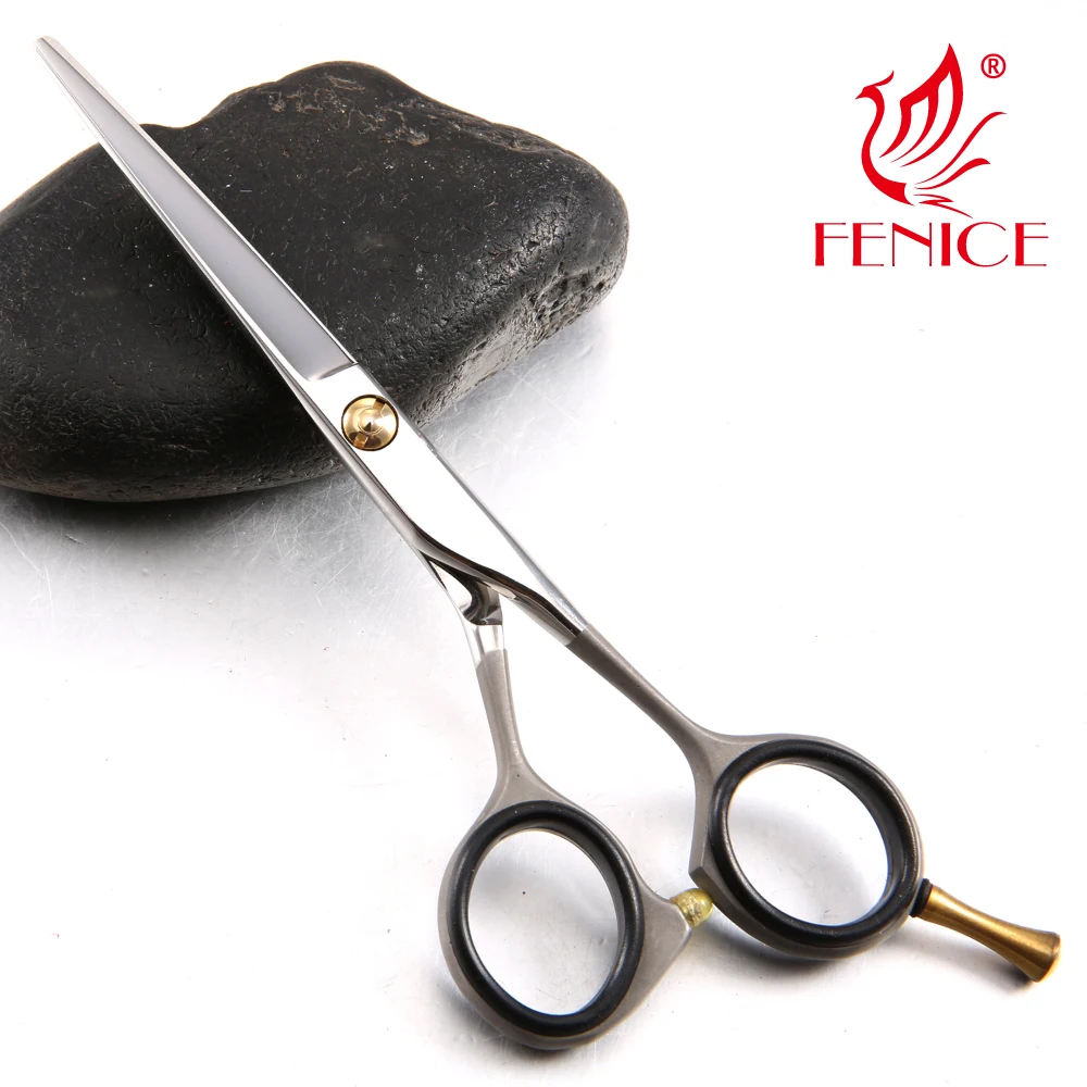 Fenice Private Label Stainless Steel Shears 6 Inch Hair Cut Scissors for Hairdressers