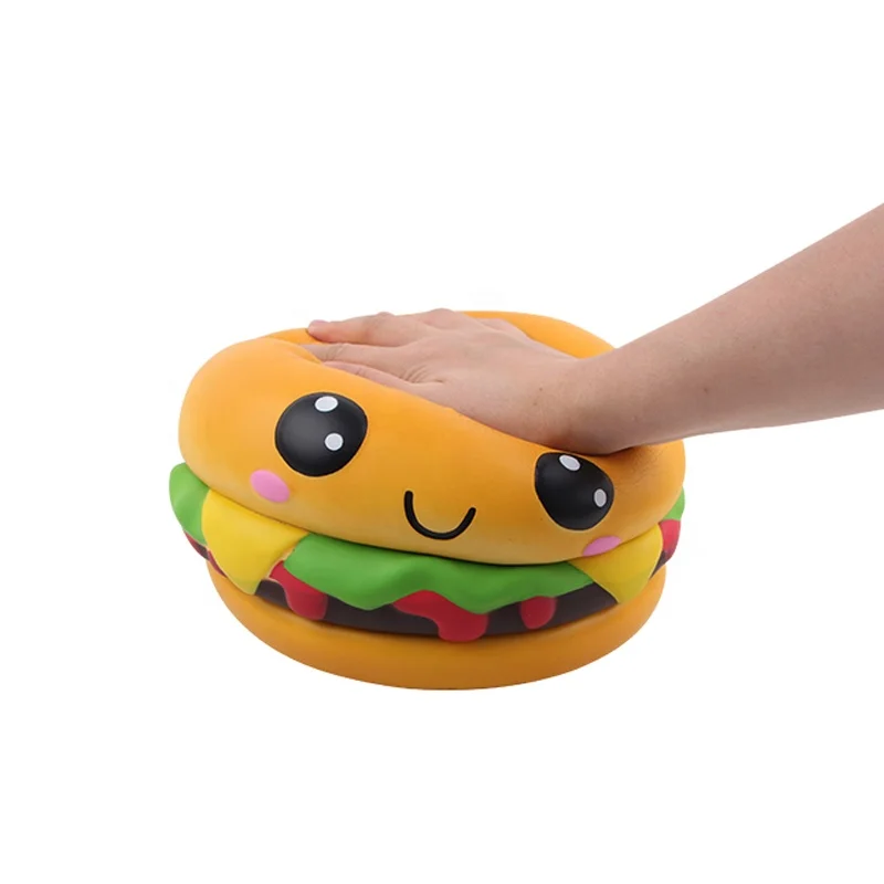 Manufacturer 22cm Jumbo Squishy Kawaii Hamburger Soft Slow Rebound Squishy Food Stress Relief Toy Giant