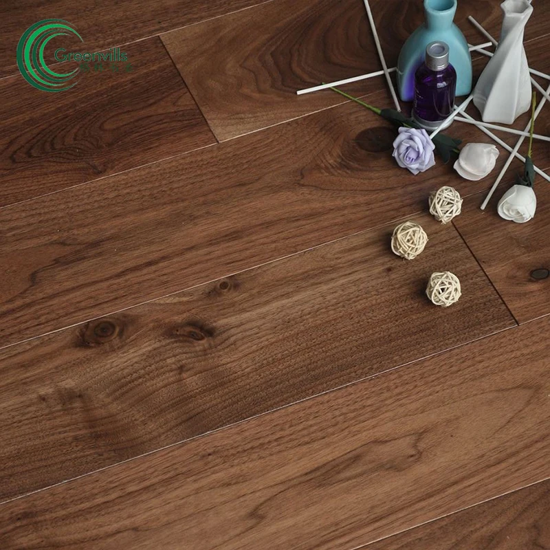 
High quality multi layer walnut parquet engineered solid wood flooring natural color walnut floating floor 