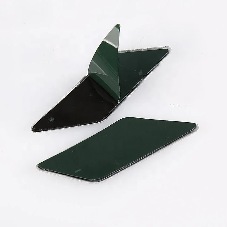 
outdoor brushed aluminum metal decal with black embossed company logo and adhesive on back 