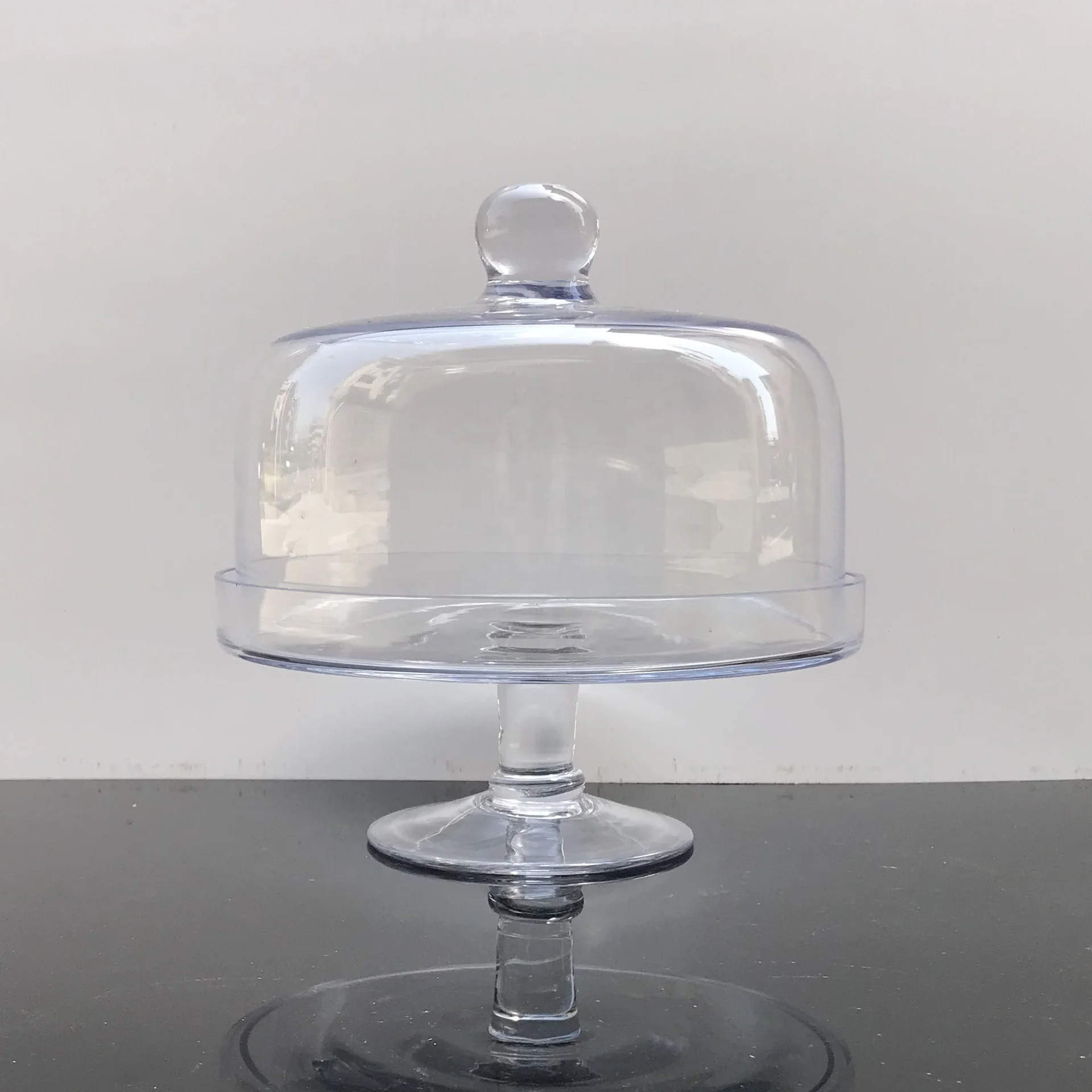 
handmade larger big size Clear Crystal Glass cake cover set for wedding cake stand with domed cover lid 