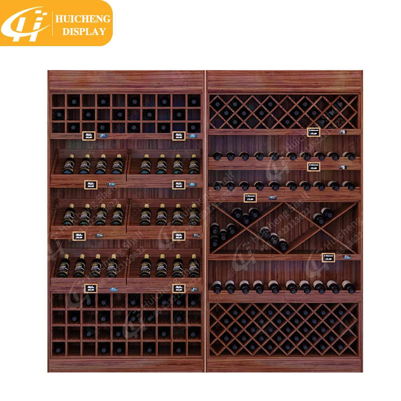 Customized Good quality wall mounted wine display cabinet wine rack whiskey wine rack cabinet