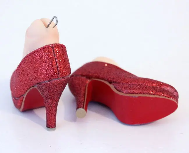 2022 NEW 1/3 BJD SD Girl Doll shoes Glitter Red High-heels doll shoes