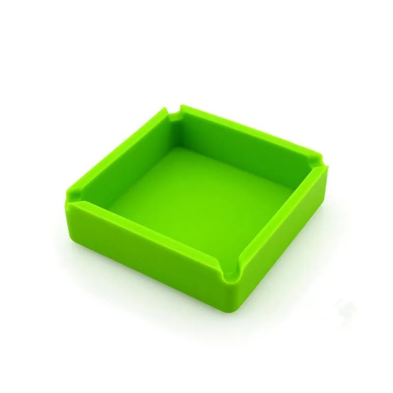 Custom Square Heat Resistant Silicone Ashtray for Home Office