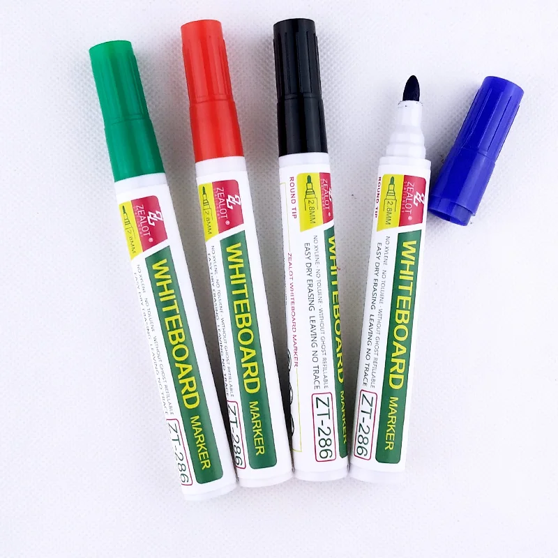 China Factory Cheap Refill Ink Whiteboard Marker Hot Plastic Tube Marker Board Chisel  Whiteboard Marker