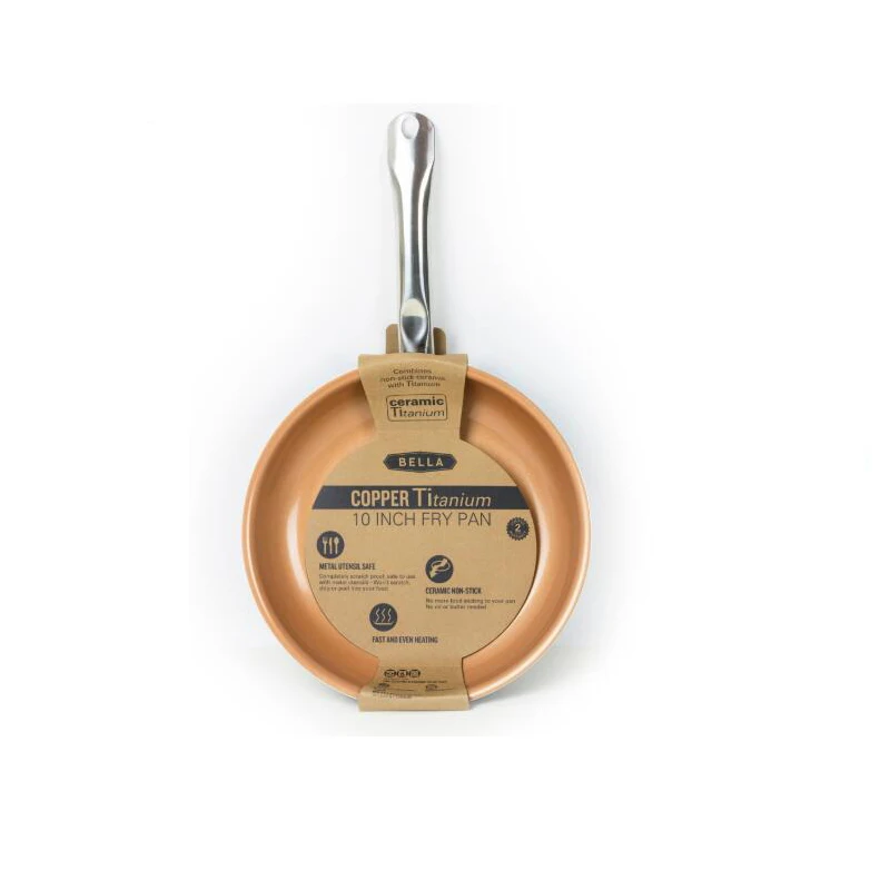 hot selling ceramic non-stick coated frying pans oval copper pan