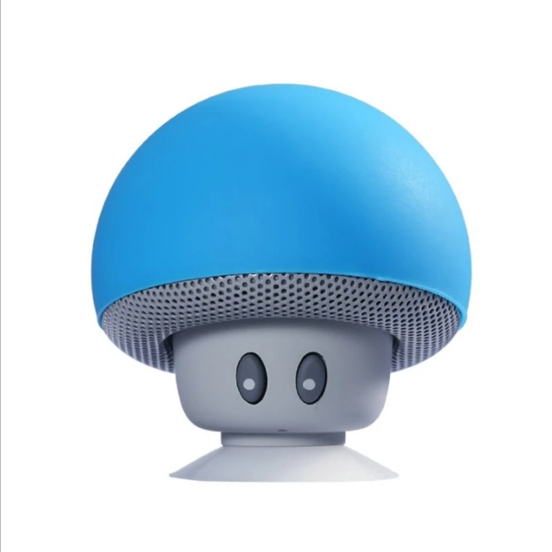 Cartoon mini bt speaker creative portable desktop phone bracket wireless speaker mushroom head Blue tooth audio