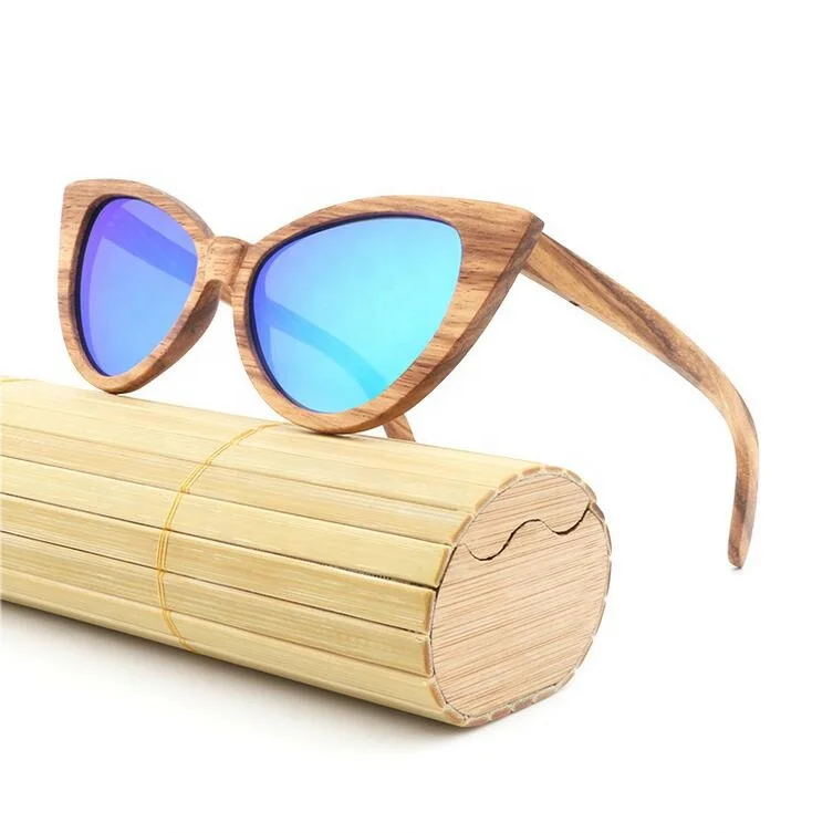 Stylish sunglasses eyeglasses frames optical glasses wood UV400 men and women fashion cat eye sunglasses