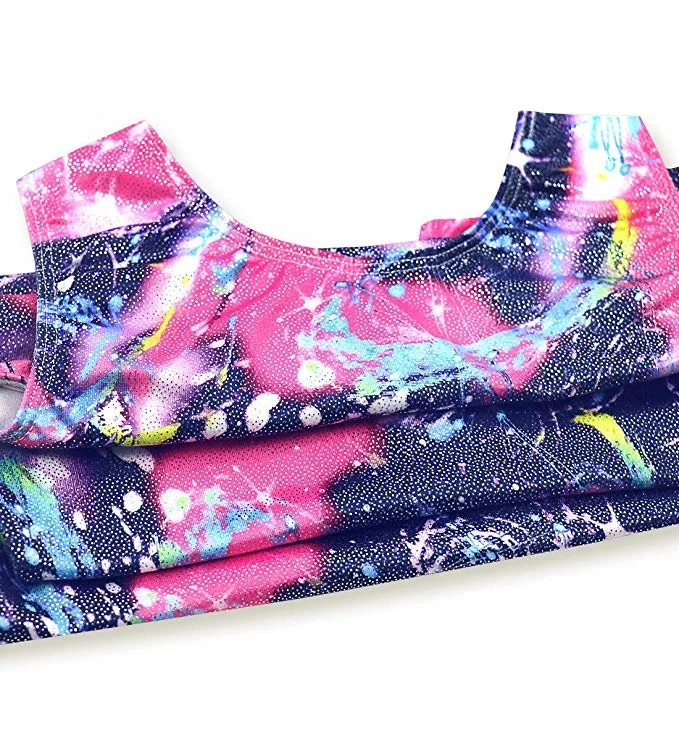 
Wholesale Training Girls Children dance Shiny Gymnastics Leotards Clothing 