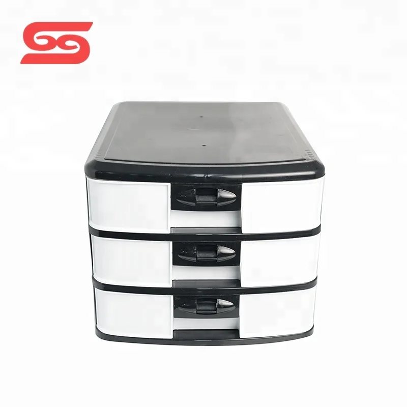 Офис 3 слоя пластиковый ящик коробка для хранения документов с замком