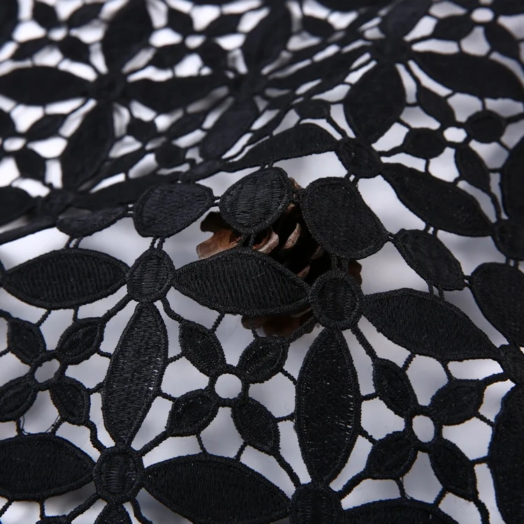 HA-13905 Yarn 100% polyester embroidery knitted luxury dress New York wholesale fabric lace