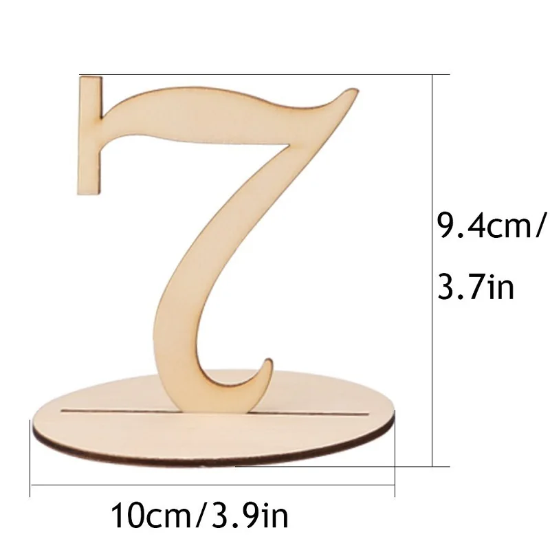 
1-20 laser cut wooden wedding table numbers 