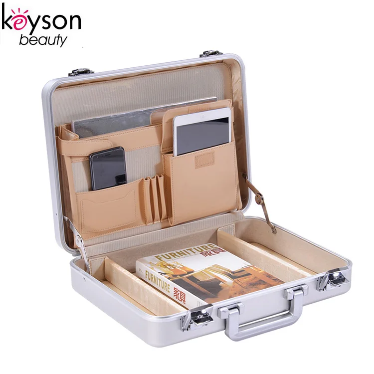 Keyson High Quality Molded Aluminum Briefcase with Customized Lining Attach Case Tool Case