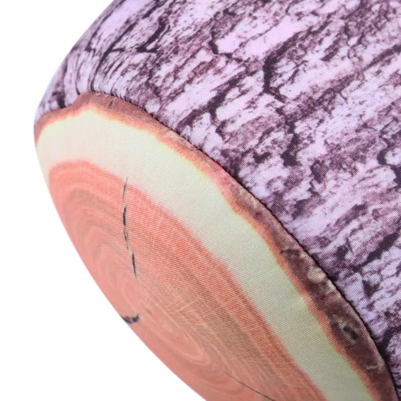 UCHOME Creative Wood Log Pillow Cushions Lifelike Cylindrical Wood Shape Pillow Home Car Decor Tree Stump Wood Texture Pillow