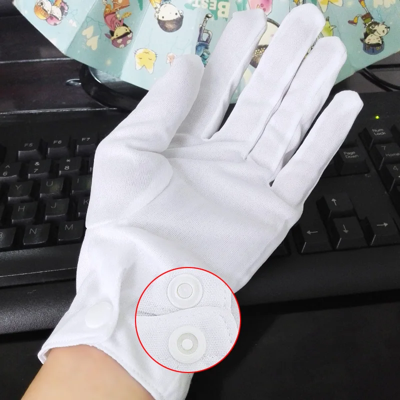 Белые рабочие перчатки парада, официальная форма, хлопковые белые перчатки