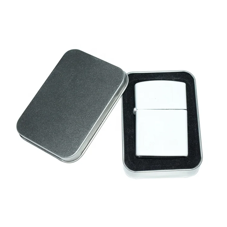 
White metal blank sublimation lighter printing coated blank lighters heat press printing white lighter with logo  (62070024130)