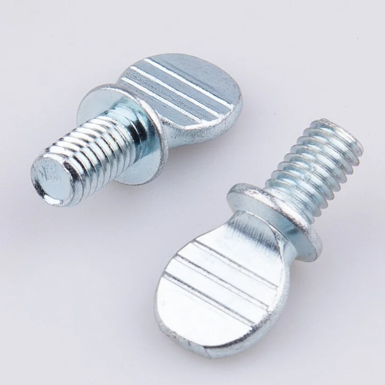 Manufacturer Supply Custom Carbon Steel Zinc Plated Round Head Spade Racket Hand Tight Thumb Screw