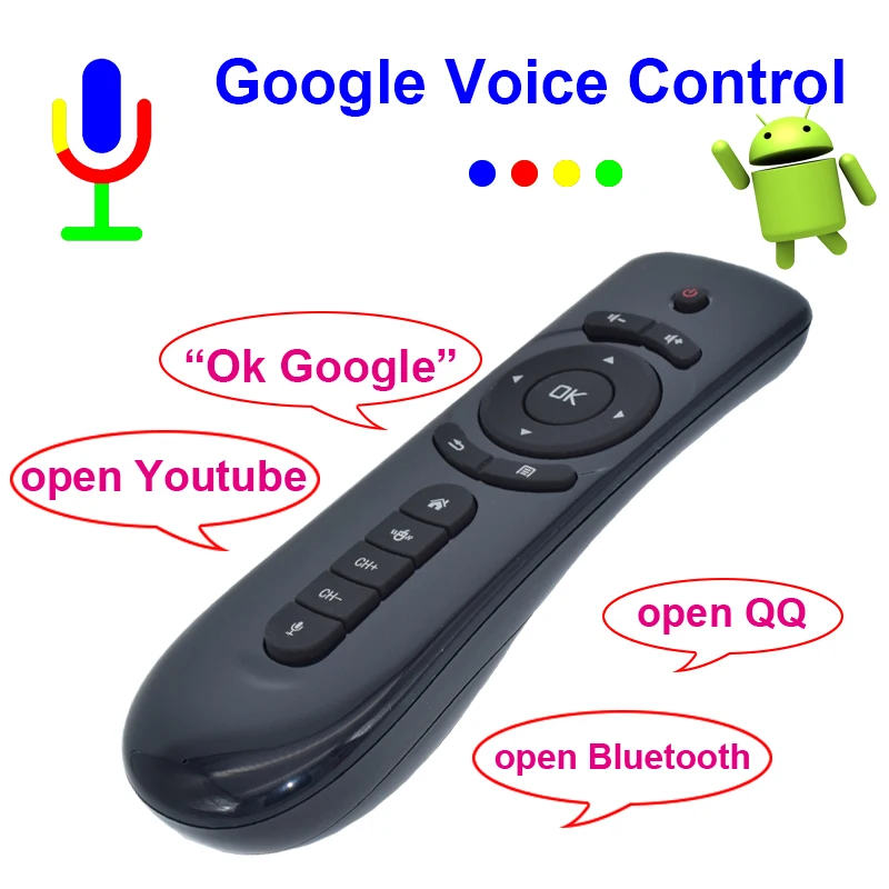 Comeic T1 air mouse voice control for Google assistant on Android tv box Smart tv easy to use Voice command