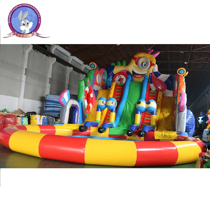 Professional design inflatable water slide water adults build a water park pool inflatable toy