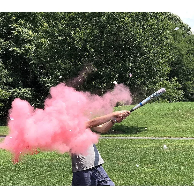 Boomwow 2 шт. розово-голубой пудровый шар Holi Взрывающийся бейсбол товары для вечеринок