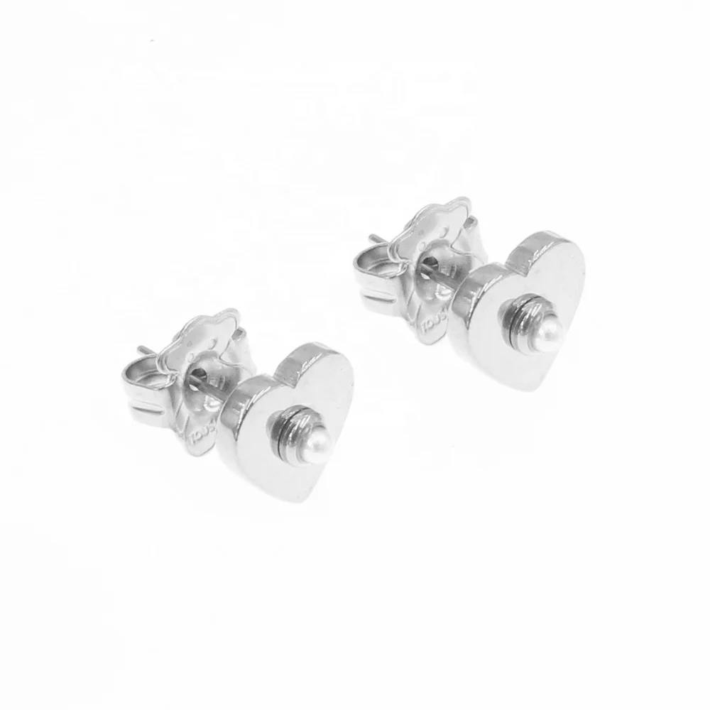 
Hot Selling Fashion Stainless Steel Bear Shaped Ladies Earrings Gold Simple Studs 