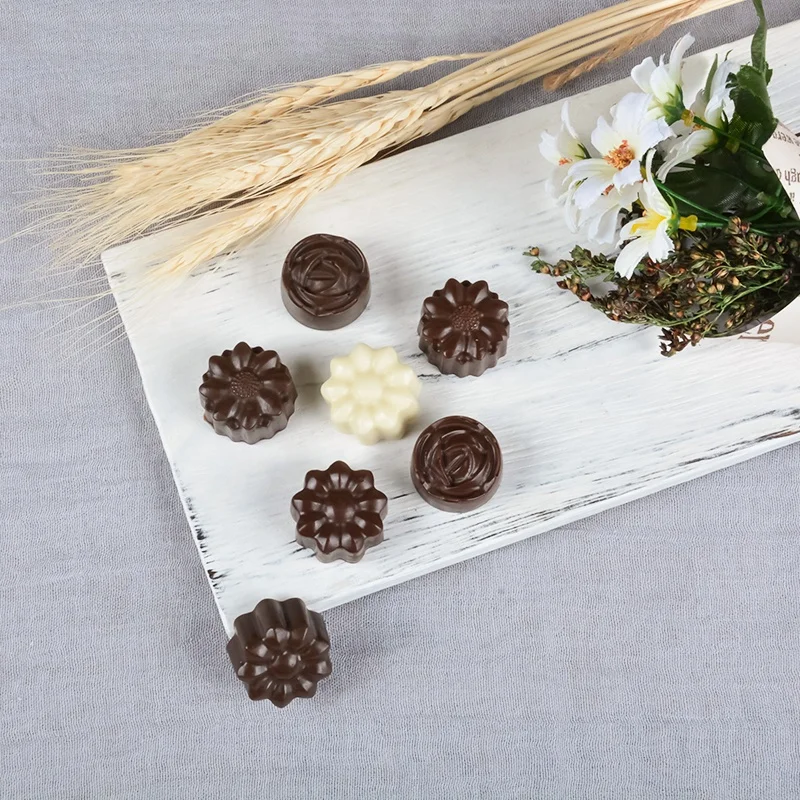 High quality chocolate mold silicone multi flowers design 3d bpa silicone chocolate molds
