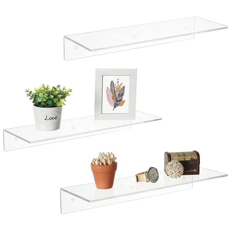 Hot sale clear acrylic wall mounted display cube shelf for wholesale