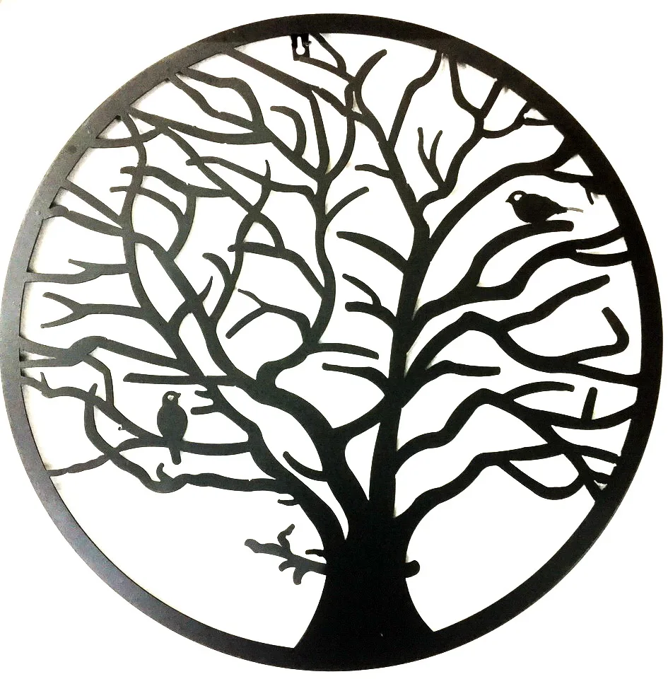 laser cut branch leaves wall decor gold Metal Tree Sculpture