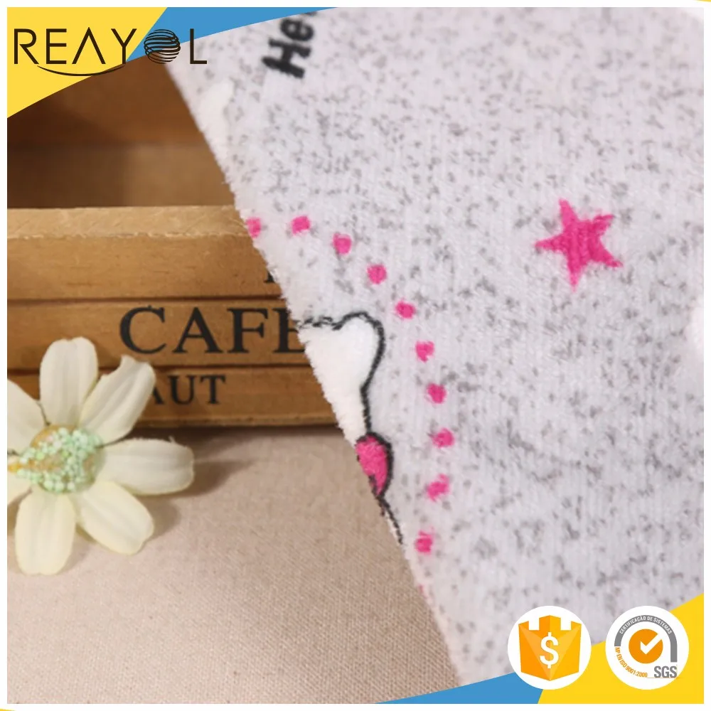 Wholesale 100 Polyester Digital Printed Types One Side Brushed Fleece Fabric Made in USA