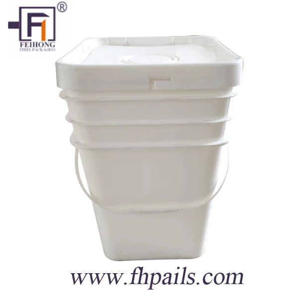 
Competitive Price 16L/18L/20L Square Plastic Container with Lid and Handle for Paint 
