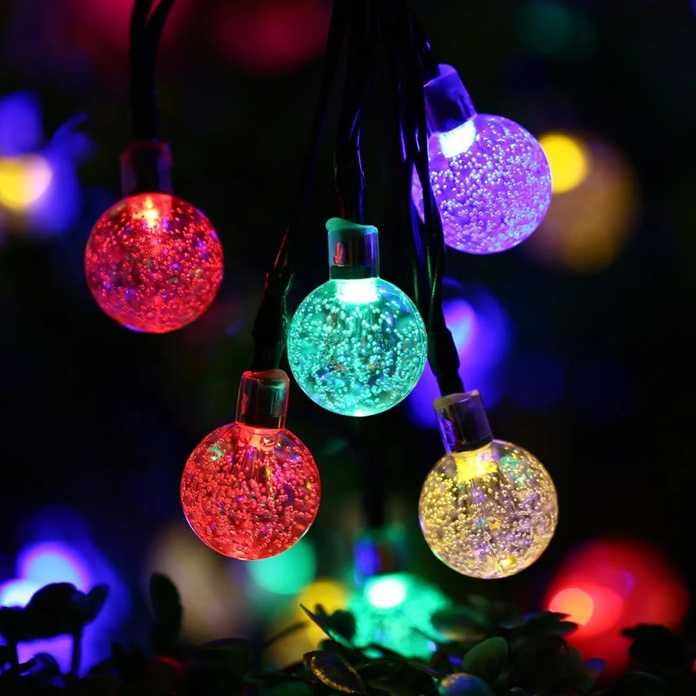 Diwali Colorful Solar Powered LED String Lights Outdoor Party decorative Lighting with Solar Power