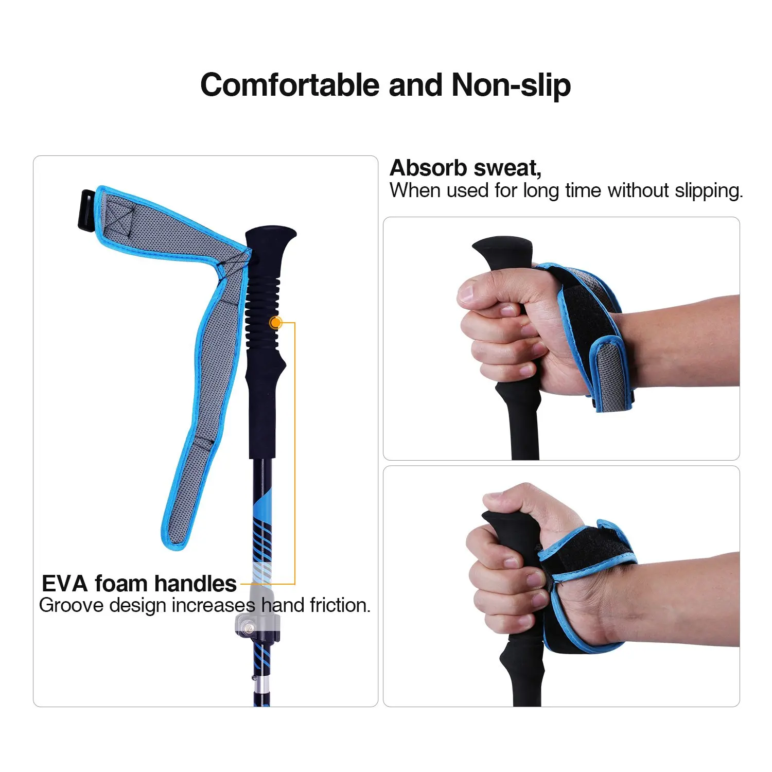 
Clamp Mechanism Carbon Fiber Duralumin 7075 Portable Folding Stool Walking Stick Alpenstock For Nordic Walking Trekking 