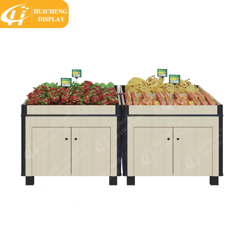 Custom fruit vegetable shelf shopping mall goods racks supermarket promotional product display