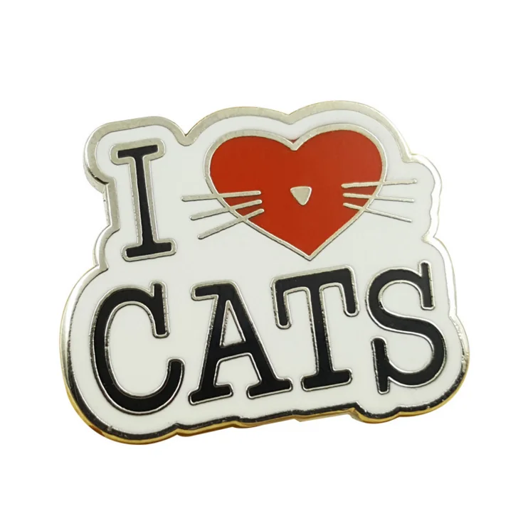 Personalized Heart Shaped Souvenir Metal Sign Custom Enamel Pin