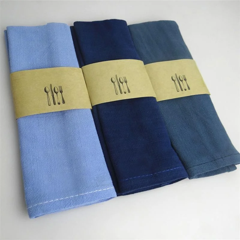 Dinner Table Napkin Linen Cloth  Kitchen Napkins Tea Mats Dish Fabric Pocket Handkerchief Wedding Party Use Napkin
