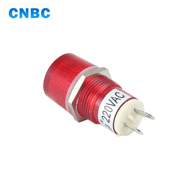High quality 15mm diameter red green signal light 12v 220v 120v  led indicator light 24v neon signal lamp pilot light