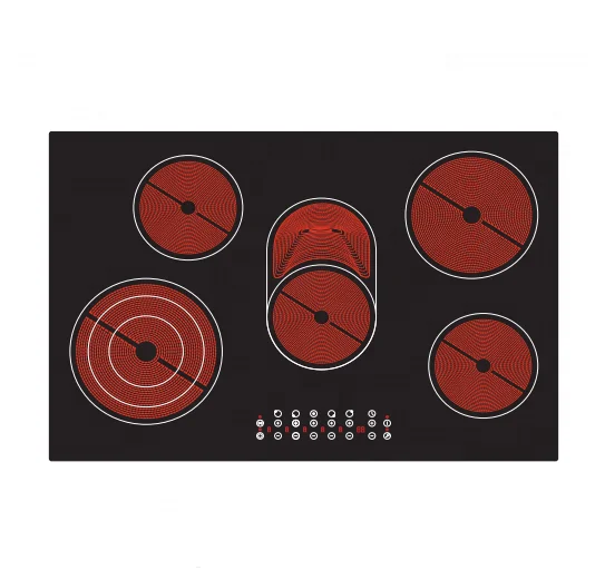 
5 burners infrared built-in ceramic hob 