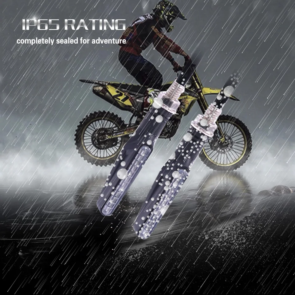 2018 newest  Universal flowing water flicker led motorcycle turn signal Indicators Blinkers Flexible Bendable Amber light lamp