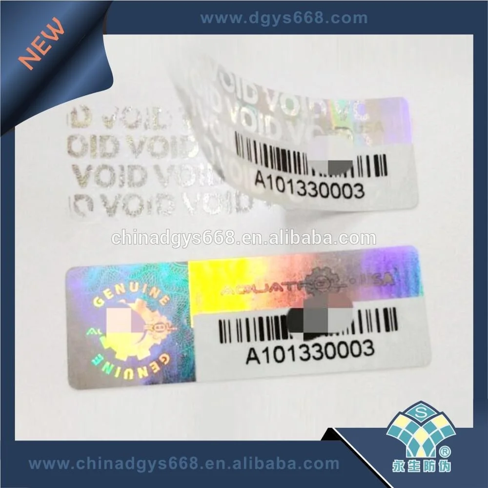Make products protective QR coded hologram seal sticker