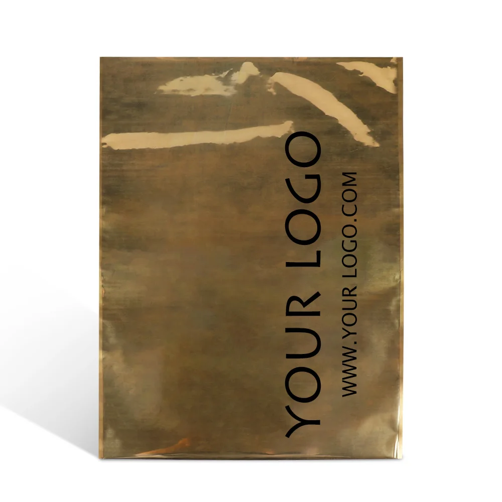 Customized printed logo shining gold poly mailers envelope mailing courier express plastic shipping packaging bags