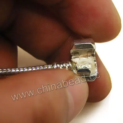 
Wholesale platinum bracelet, Brass European bracelet in platinum plating Wholesale platinum bracelet,Brass European bracelet &nbsp;in platinum plating, Approx diameter 3.5mm and 220mm in length